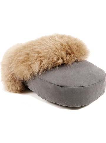 Kaiser Naturfellprodukte H&L Voetenwarmer met lamsvacht antraciet/naturel - (B)40 x (H)13 x (D)31 cm