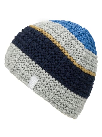 Döll Strickmütze in Grau/ Blau