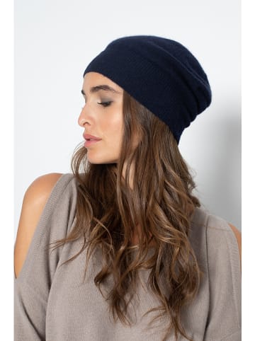 Just Cashmere Kasjmieren uniseksmuts "Ginger" donkerblauw