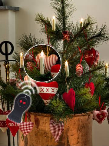 Konstsmide Lampki choinkowe LED w kolorze białym z pilotem - wys. 13 cm