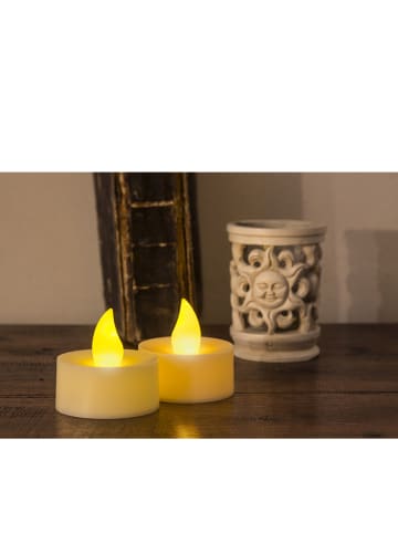 Konstsmide 2-delige set: ledtheelichten wit - (H)5,6 cm