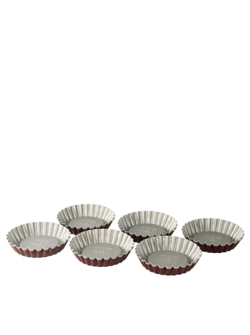 Dr. Oetker 12er-Set: Torteletts "Classic" in Grau/ Rot - Ø 10 cm