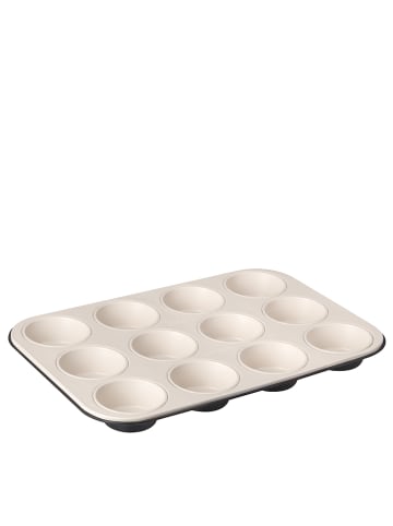 Zenker Muffin-Backform "Crème Noir" in Anthrazit/ Creme - (B)38 x (T)26 cm