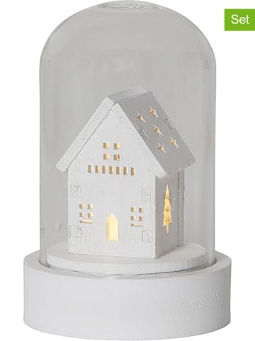 STAR Trading Figurki dekoracyjne LED (3 szt.) "Kupol" w kolorze białym - 5,5 x 8,5 cm