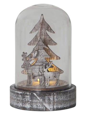 STAR Trading 3-delige set: decoratieve led-figuren "Kupol" bruin - (B)5,5 x (H)8,5 cm