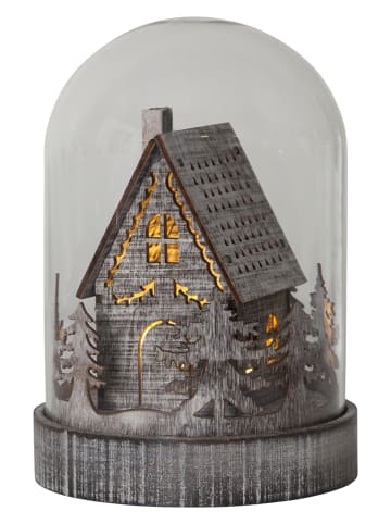 STAR Trading LED-Dekoobjekt "Kupol" in Braun - (H)17,5 x Ø 12,5 cm