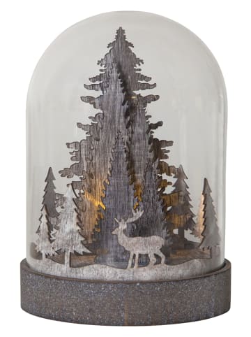 STAR Trading LED-Dekoobjekt "Kupol" in Braun - (H)17,5 x Ø 12,5 cm
