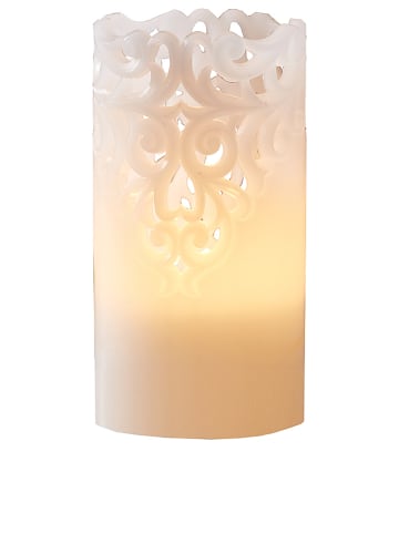 STAR Trading Ledkaars "Clary" crème - (H)15 x Ø 8 cm