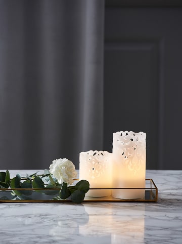 STAR Trading Ledkaars "Clary" crème - (H)15 x Ø 8 cm