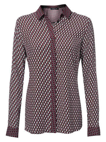 Heine Hemd in Aubergine/ Schwarz