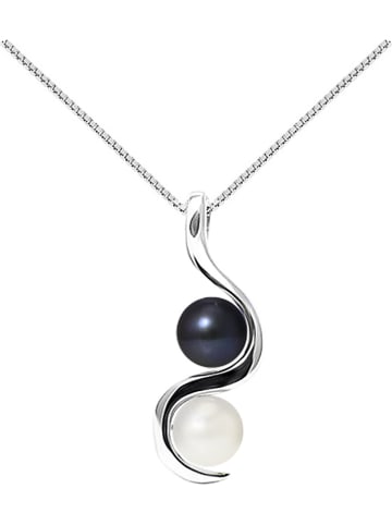Mitzuko Silber-Halskette "You&Me" mit Perlen - (L)42 cm