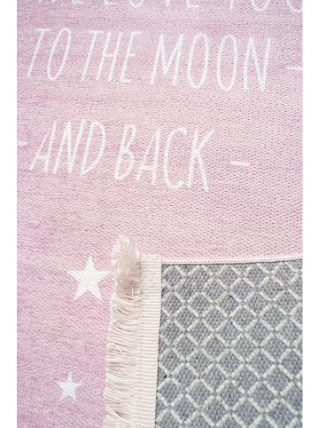 Kids love rugs Dywan "Love You - Moon" w kolorze jasnoróżowym