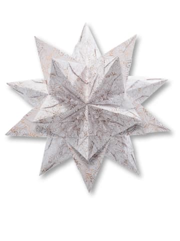 folia PAPER Bascetta-Stern-Bastelset "Winterornament" in Weiß/ Kupfer
