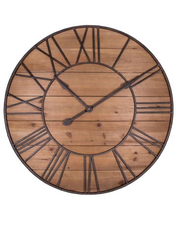 Anticline Wanduhr in Braun - Ø 90 cm