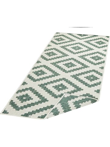 NORTHRUGS Wendeteppich "Malta" in Grün/ Creme