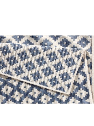 NORTHRUGS Outdoor-Wendeteppich "Nizza" in Blau/ Creme
