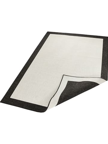 NORTHRUGS Omkeerbaar indoor-/outdoortapijt "Panama" zwart/crème