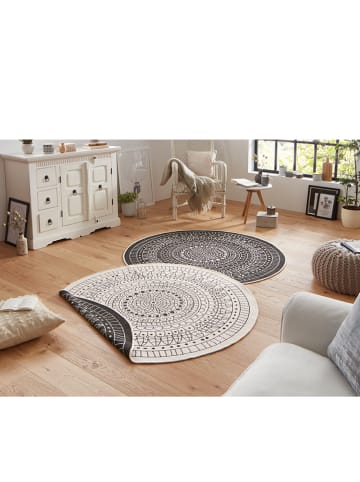 NORTHRUGS Geweven tapijt "Porto" zwart/crème