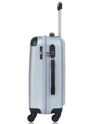Les P´tites Bombes Hardcase-Trolley "Hambourg" in Silber - (B)35 x (H)55 x (T)21 cm