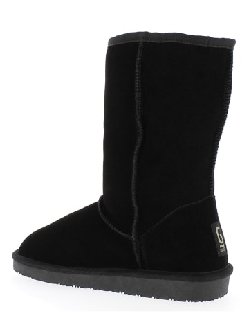 Gooce Leder-Winterstiefel "Pikes" in Schwarz