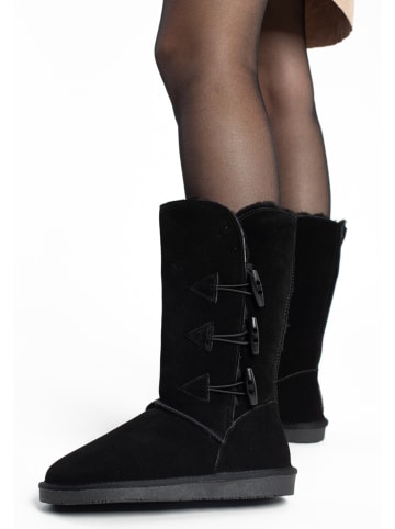 Gooce Leder-Winterstiefel "Cornice" in Schwarz
