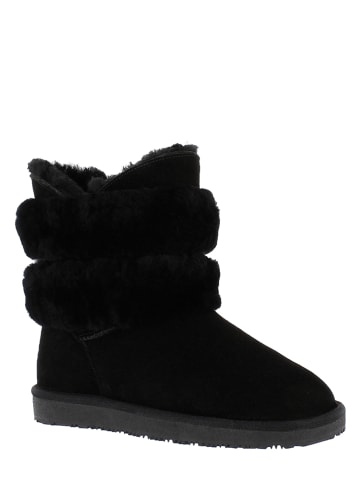 Gooce Leder-Winterboots "Bella" in Schwarz