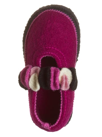 kitz-pichler Wollfilz-Hausschuhe "Babett" in Fuchsia/ Anthrazit