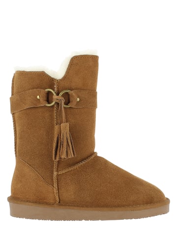 NICEBAY Leder-Winterstiefel "Barada" in Hellbraun