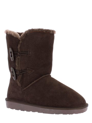 NICEBAY Leren winterboots "Branch" bruin