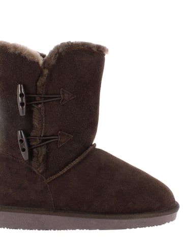 NICEBAY Leder-Winterboots "Branch" in Braun