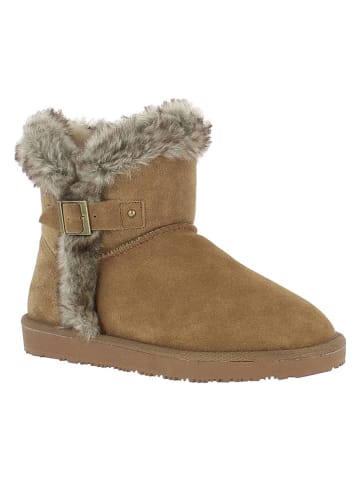 NICEBAY Leder-Winterboots "Gakona" in Hellbraun