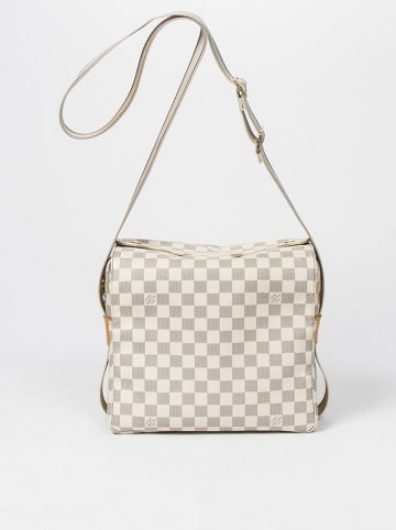 Louis Vuitton Umhängetasche "Naviglio" in Weiß/ Grau - (B)27,5 x (H)23 x (T)12 cm