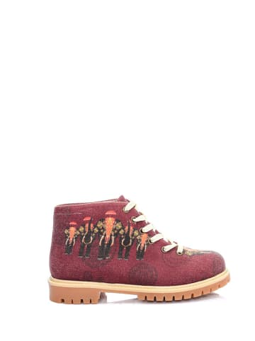 Cotto Ankle-Boots in Bordeaux/ Bunt
