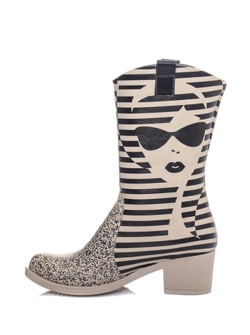 Streetfly Stiefel in Beige/ Schwarz