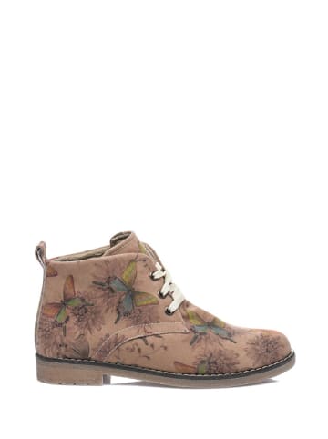 Streetfly Enkelschoenen lichtbruin/meerkleurig