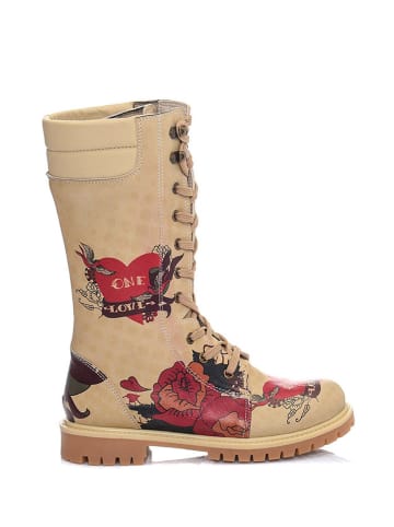 Streetfly Boots in Beige/ Bunt