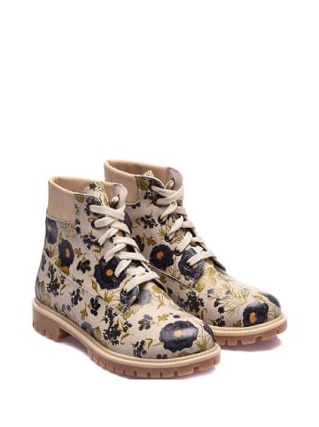 Streetfly Boots in Beige/ Schwarz/ Grün/ Bunt