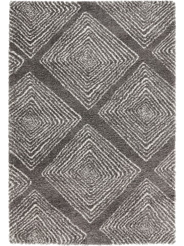 Mint Rugs Hochflor-Teppich "Wire" in Grau
