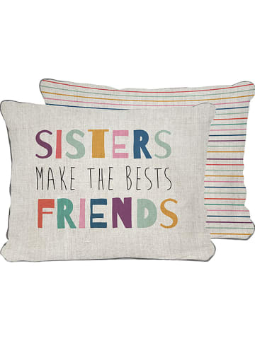 Little nice things Poszewka "Sisters" w kolorze kremowym na poduszkę - 50 x 35 cm