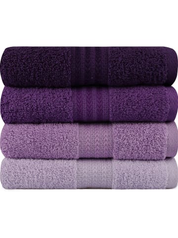 Colorful Cotton 4-delige set: handdoeken paars