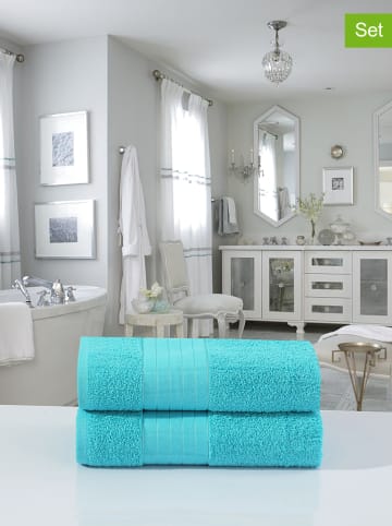 Good Morning 4-delige set: handdoeken turquoise