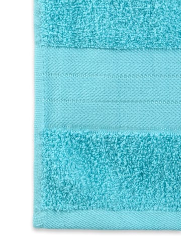 Good Morning 2-delige set: douchehanddoeken turquoise