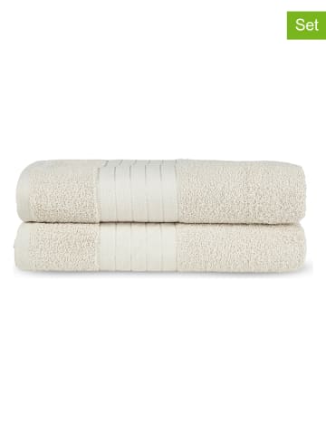Hip Ręczniki prysznicowe (2 szt.) w kolorze beżowym