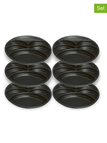 Stöckli 6er-Set: Fondueteller in Schwarz  - Ø 26 cm