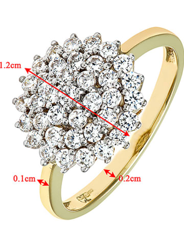 Diamant Exquis Złoty pierścionek z cyrkoniami