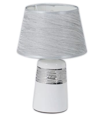 näve Tafellamp wit/zilverkleurig - (H)31 x Ø 20 cm