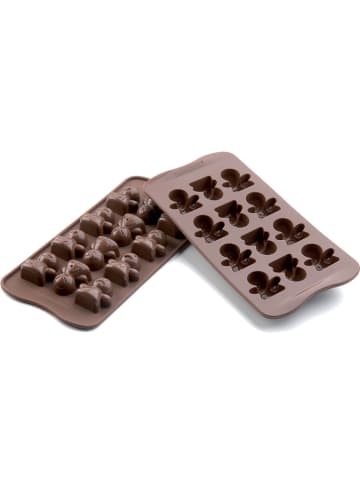 silikomart Chocoladevorm "Mood" bruin - (L)21,5 x (B)10,5 cm