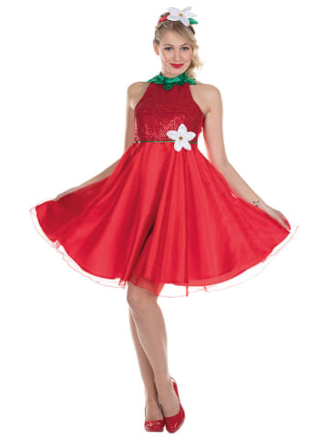 Party x People 2tlg. Kostüm "Erdbeerblüte" in Rot