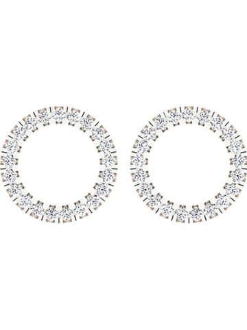 Diamant Vendôme Witgouden oorstekers met diamanten