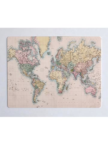 Folkifreckles Bureauplacemat "Map" beige/meerkleurig - (L)55 x (B)35 cm